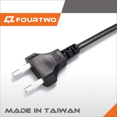 Korea certificate 2 pin plug oem odm high quality 100% made in taiwan korea power cord