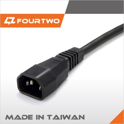 Approved IEC standard C14 AC printer power cord